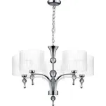 Azzardo AZ1007 závěsné stropní svítidlo Impress 5 5x50W | E27 | IP20 - bílá + STOLNÍ OTOČNÝ VENTILÁTOR BERGEN - NASTAVITELNÝ, BÍLÝ