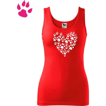 trend-design.cz TÍLKO DÁMSKÉ SRDCE PSÍ PACKY Barva textilu: Červená, Velikost oblečení: S