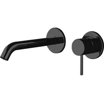 Vodovodní baterie Sanjet Baterie umyvadlová RONDO-X BLACK ze zdi II, ramínko 16 cm