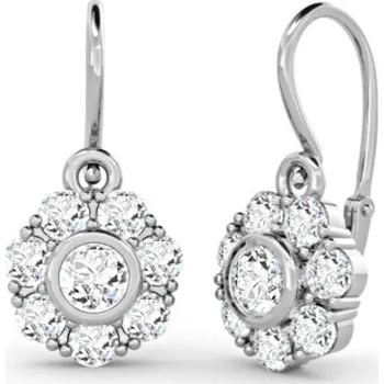 Šperk Couple, Dětské náušnice Pomněnka, bílé zlato se zirkony, 585-66-3-0212.1B00.0.00.001.14