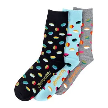 Pánské oblečení Meatfly ponožky Oval socks Triple Pack | Mnohobarevná | Velikost S/M