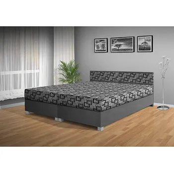 Postel Nabytekmorava Dvoulůžko DUO nosnost: standardní nosnost 100 kg, barva čalounění: Šedá / MEGA 047 šedá