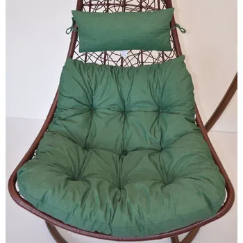 Podsedák Nábytek PEGAS Polstr na závěsnou houpačku Margarita - látka tmavě zelený melír