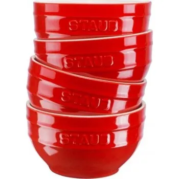Staub Sada 4 keramických misek, Ø 12 cm, višeň 40511-541