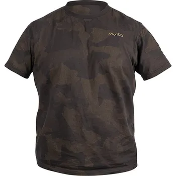 Rybářské oblečení AVID CARP DISTORTION CAMO T-SHIRT Velikost: Large