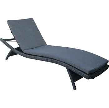 Zahradní lehátko Rojaplast Charlotte černé/tmavě šedé