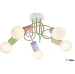 Rabalux 6340 LINETT- Stropní svítidlo v barevné kombinaci, 5x E27 (Dětské barevné svítidlo)