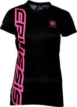 Dámské tričko CRUSSIS CSW-006 černé/růžové fluo XS