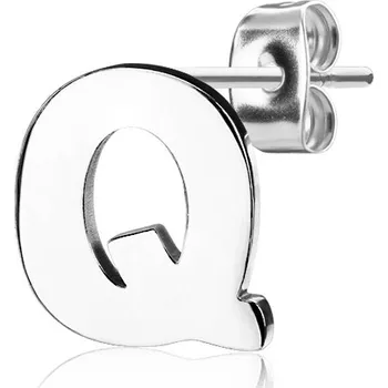 Náušnice Šperky4U Ocelová náušnice 1ks - iniciála - OPN1230-Q