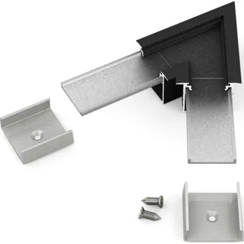 LED lišta Spojka rohová WIRELI LINEA-IN20 - 60° černá anoda, ks