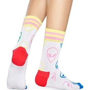 Dámské ponožky Středně vysoké bílé ponožky s ufony