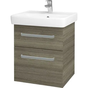 Koupelnový nábytek Dřevojas - Umyvadlová skříňka Q MAX SZZ2 55 - D03 Cafe / Úchytka T01 / D03 Cafe 68434A