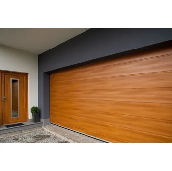 Garážová vrata Kružík PLUS rozměr šířky 2375 mm a výšky 2125 mm garážová sekční vrata typ PLUS M-drážka hladký barvy-Dřevo dekory Dřevo dekory-Duranrint 10 let záruka na stálo barevnost vrat . Barva: Tmavý dub - nussbauum - ořech
