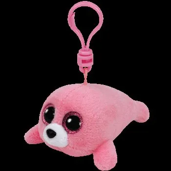 plyšák TY Beanie Boos PIERRE, růžový tuleň přívěšek 3" small 3˝