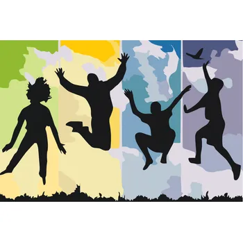 Malování podle čísel - Radostný skok Velikost: 40x60cm, Rámování: Pouze srolované plátno