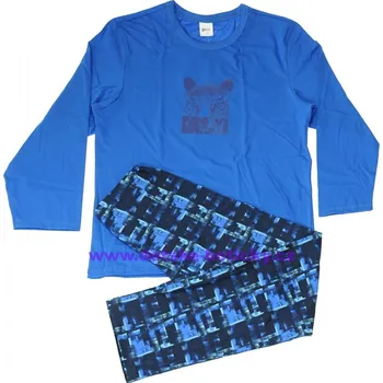 Pánské pyžamo Pleas 144611-816 jeans 140