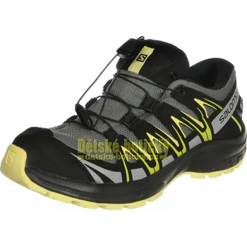 Dětská treková obuv Salomon XA PRO 3D CSWP J 411241 gargoyle/black/charlock 38