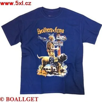 Pánské tričko Pánské tričko BROTHERS IN ARMS modré krátký rukáv 4XL - 5XL Mastiff Brothers ODE-P60051 - 140