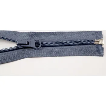 Zip Dělitelné plastové spirálové bundové zipy různé barvy - délka 30 cm - 90 cm 30 cm šedá