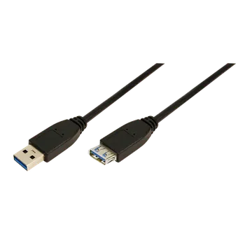 Datový kabel &nbsp;LogiLink Extension cable USB 3.0 type A to type A, black, 2m