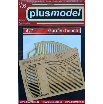 Plastikový model Plusmodel 1/35 Garden bench (laser cut wood)
