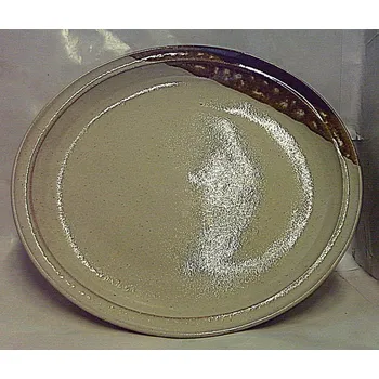 Talíř Keramický maxi talíř béžovo hnědý mělký kunštátská keramika