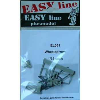 Plastikový model Plusmodel 1/35 Wheelbarrow EASY LINE