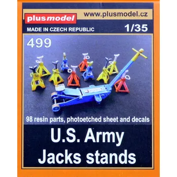 Plastikový model Plusmodel 1/35 US Army Jacks stands (98 res.parts,PE&decal)