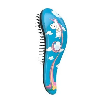 Dtangler Bambino Hair Brush kartáč pro snadné rozčesání vlasů Blue Unicorn