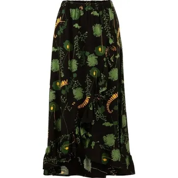 Dámská sukně Sukně černá se zeleným potiskem květů Choise ODE-C7271 - 56