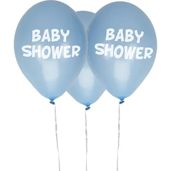 Balónek Neviti - Sada 8 různých latexových balonků "baby Shower" v modré - -