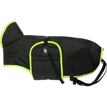 Obleček pro psa Zero DC Pláštěnka - černá s neonově zeleným lemem 60cm