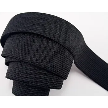 Textilní guma Prádlová pruženka - černá - šířka 2,5 cm