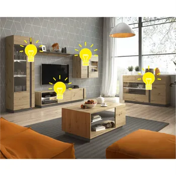 Obývací stěna 2-bodové LED osvětlení, CITY