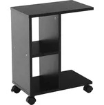 Černý příruční stolek ABBAS NEW, kompaktní 40x24x50 cm, moderní design