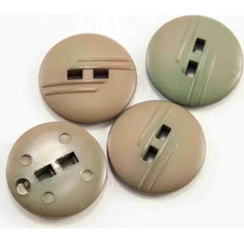 Knoflík Dírkový knoflík - khaki zelená - průměr 1,6 cm