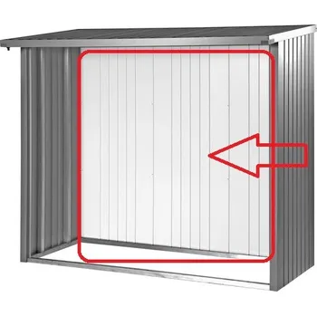 Biohort Zadní stěna WoodStock® 230, tmavě šedá metalíza (Pro WoodStock® sklad dřeva a skříň na nářadí v jednom)