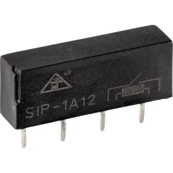 Relé TRU COMPONENTS SIP1A12 relé s jazýčkovým kontaktem 1 spínací kontakt 12 V/DC 0.5 A 10 W SIP-4