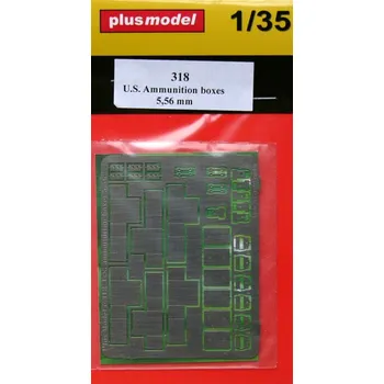 Plastikový model Plusmodel 1/35 U.S. Ammunition Boxes 5.56 mm