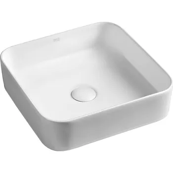 Umyvadlo BLADE keramické umyvadlo 40x11,5x40 cm, na desku, bez přepadu