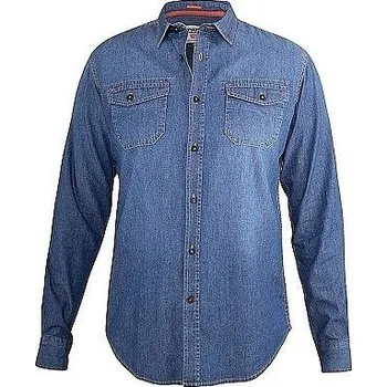 Pánská košile Pánská riflová košile JEANS modrá 5XL