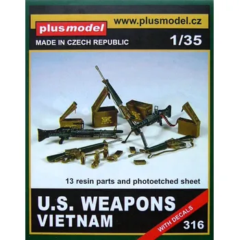 Plastikový model Plusmodel 1/35 U.S. Weapons - Vietnam
