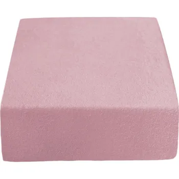 Prostěradlo PupyHou Dětské prostěradlo do postele Froté - 120 x 60 cm, Pudrová