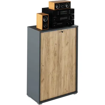 Obývací stěna Skříňka, grafit / dub artisan, RIOMA NEW TYP 09