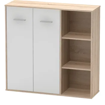 Obývací stěna Skříňka, dub sonoma / bílá, Maurus NEW MA32