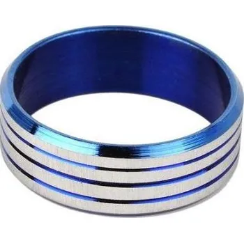 Prsten Blingstar Prsten BLUE STEEL z nerez oceli - R361