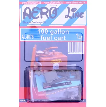 Plastikový model Plusmodel 1/48 Fuel cart - 100 gallon (resin set w/decals)