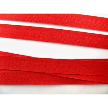 Stuha Batistka plátnovka – více barev - šíře 1,3 cm červená