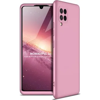 Pouzdro na mobilní telefon GKK | GKK 360 Full Body plastový kryt na Samsung Galaxy A42 5G, růžový