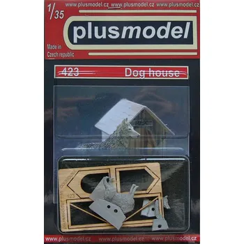 Plastikový model Plusmodel 1/35 Dog house (incl. resin dog)
